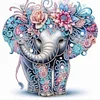Diamond Painting-DIY Crystal Rhinestone Elephant
