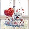 Diamond Painting Acrylic Cloud Heart White Bear Diamond Painting Art Pendants for Adults