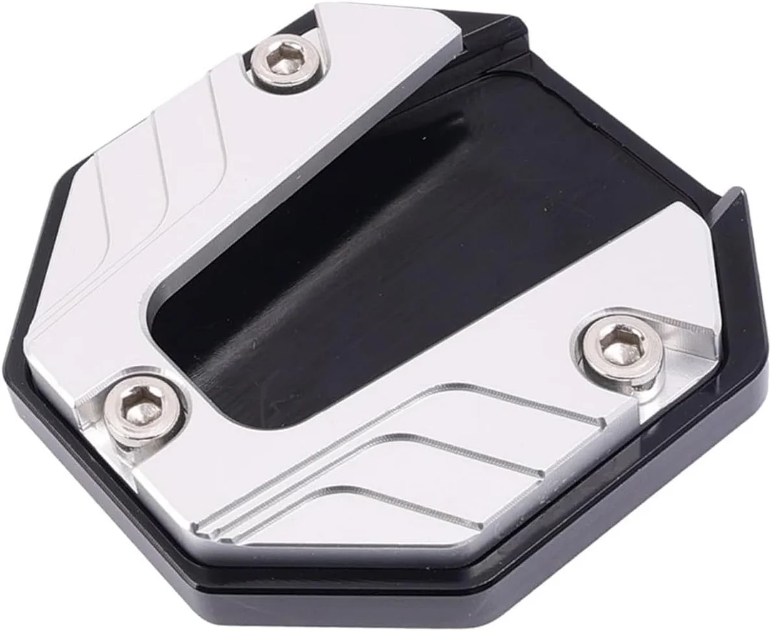 Kickstands Jiffy Stands Parts Aluminum Alloy Motorcycle Bike Kickstand Extender Foot Side Stand Extension Foot Pad Support Plate Motorbike Accessories