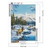 (Grande Taille)   Fu ll de diamants animaux au pied des montagnes enneig&eacute;es-plein rond diamant peinture-50 * 70cm