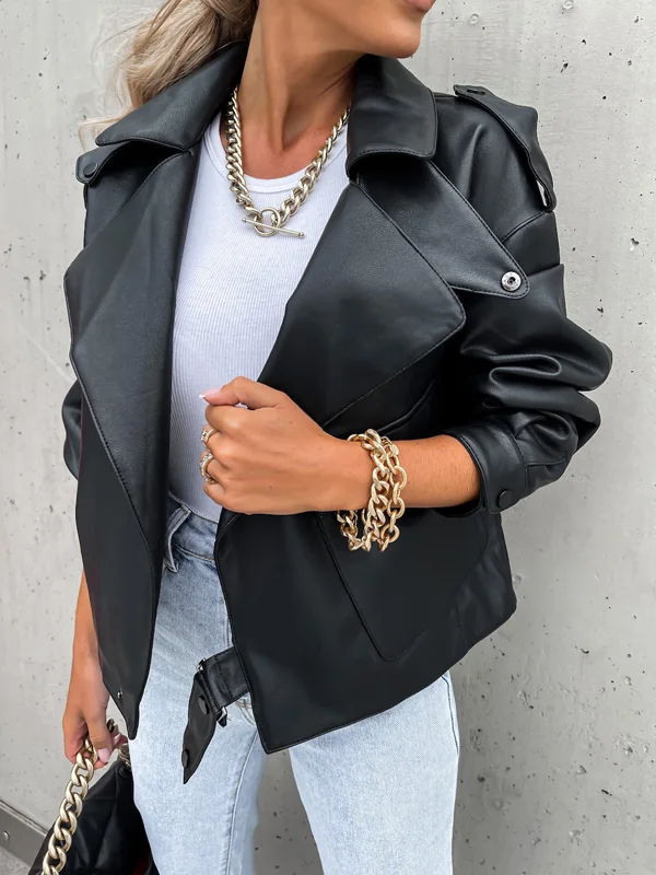 Solid Color Versatile Loose Casual Coat - yankia