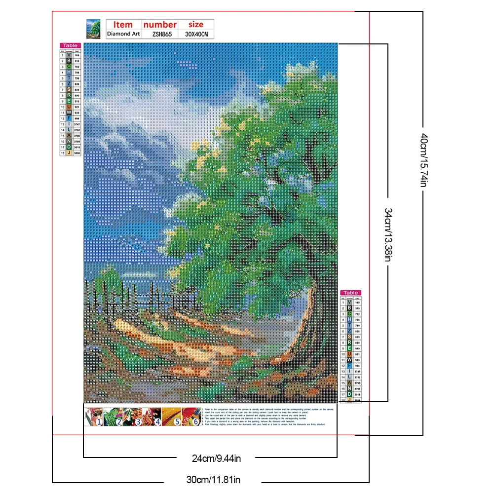 4pcs Diamond Painting - Full Round Drill - Four Seasons Tree(Canvas|30*40cm)