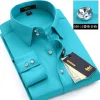 Men's business casual crystal button  shirt