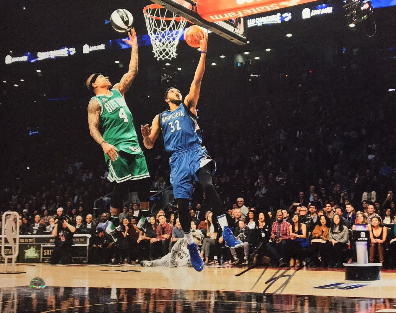 GFA Minnesota Timberwolves * KARL-ANTHONY TOWNS * Signed 11x14 Photo Poster painting PROOF E COA