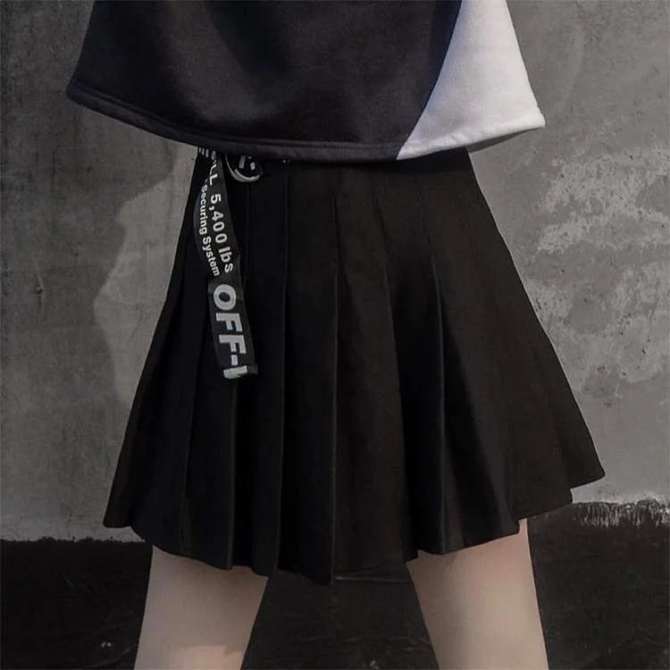 Color Block Hoodie + Skirt Set