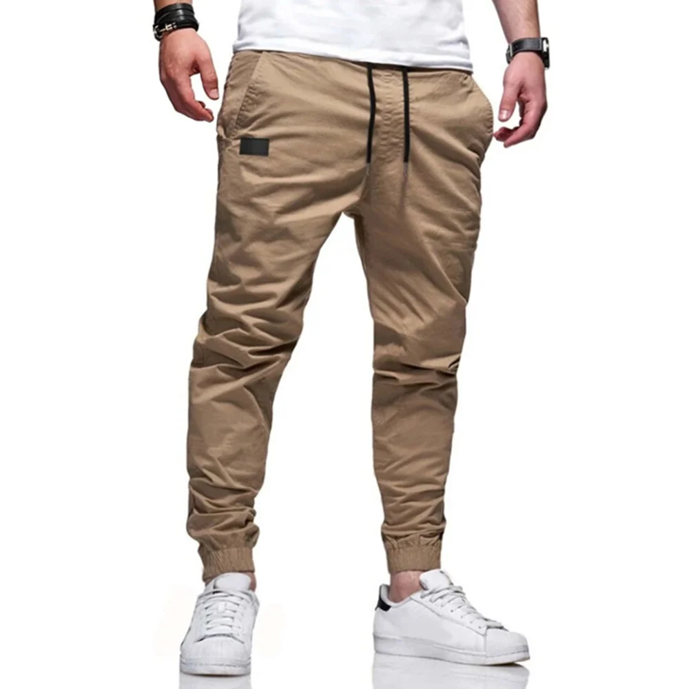 Smiledeer New Men's Fashion Simple Solid Color Casual Pants