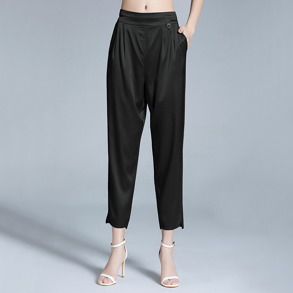 High-waisted Silk Harlan Pants REAL SILK LIFE