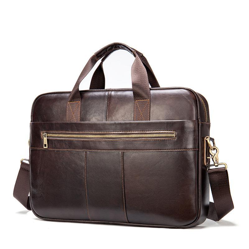 Mens Business Briefcase Vintage Leather Shoulder Bag