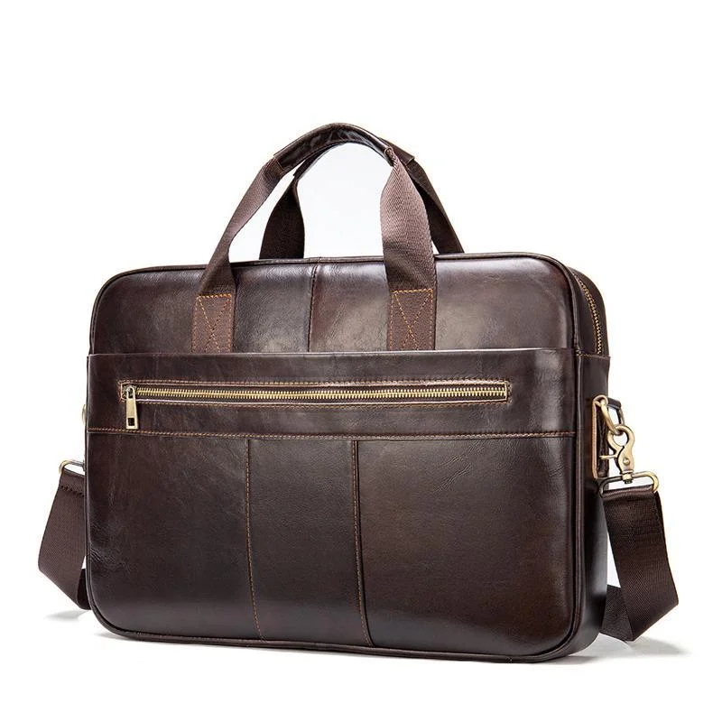 Mens Business Briefcase Vintage Leather Shoulder Bag