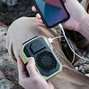 Mini Hanging Neck Fan USB Rechargeable 6000Mah for Indoor Outdoor (Green)