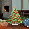 Diamond Painting Wooden Christmas Tree Desktop Ornaments for Xmas Table Office Home Decor