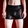 Men's Sexy Ultra-Thin Sheer Glossy Boxer Briefs