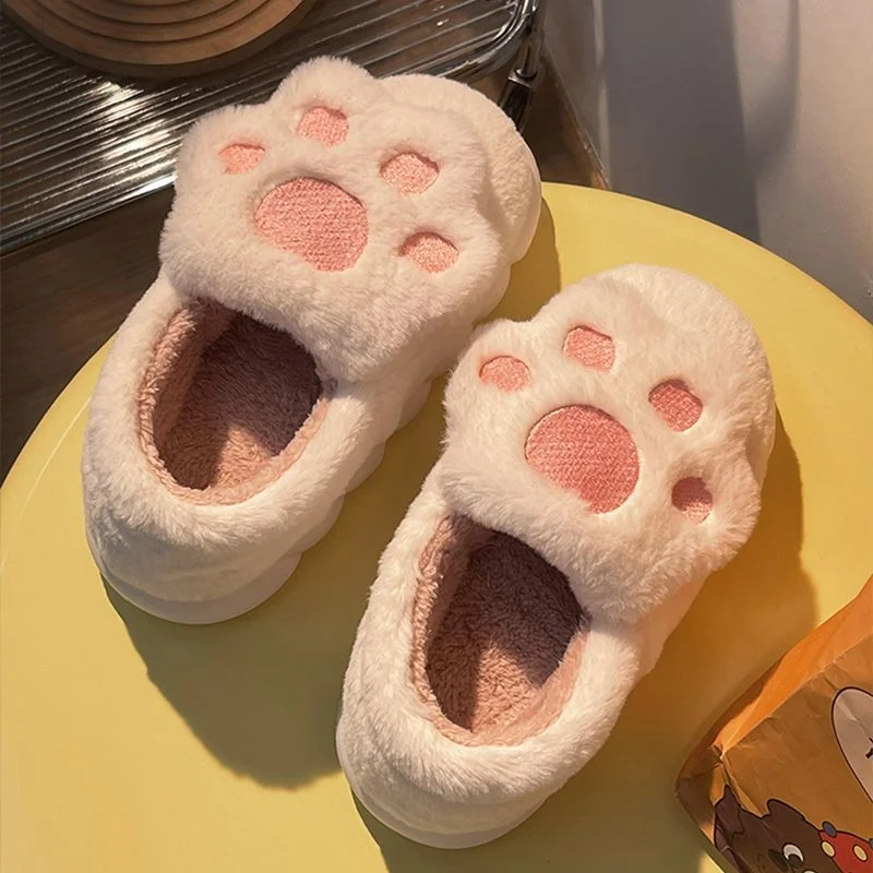 Cat Paw Cotton Slippers