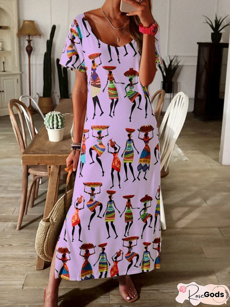 Short Sleeve Casual Knitting Dress