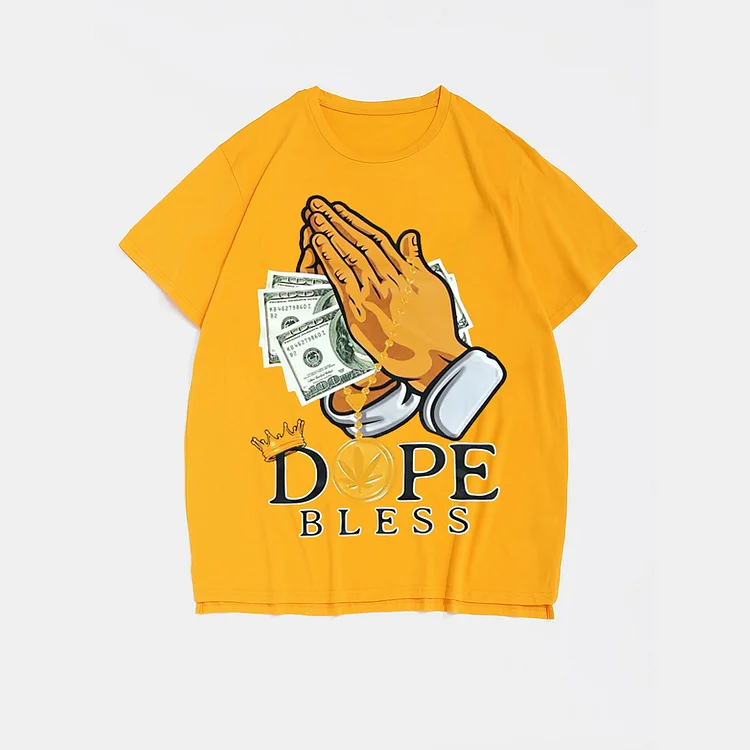 Plus Size Yellow Dope Bless T-Shirt