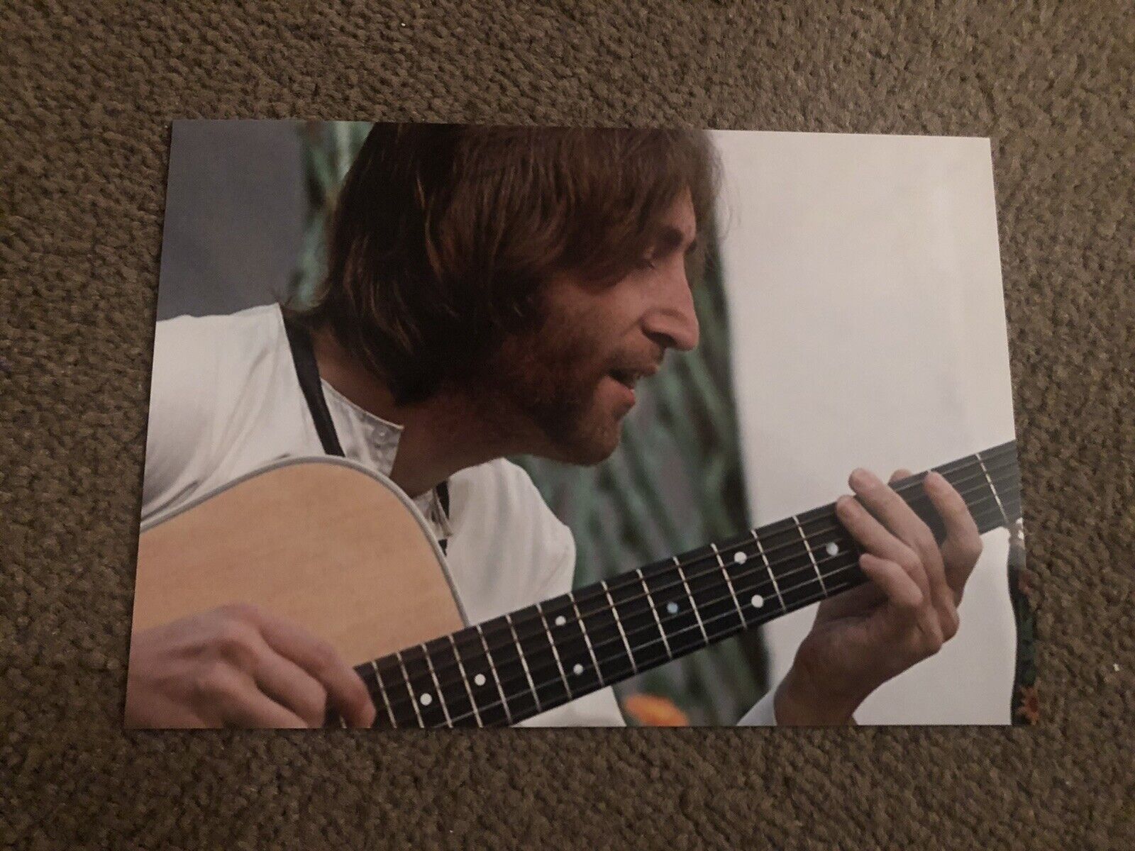 JOHN LENNON- THE BEATLES- UNSIGNED Photo Poster painting 7x5”