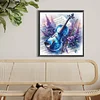 (40*40cm)Violin Flowers - Full Round Drill Diamond Painting