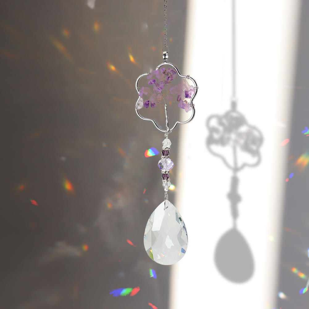 

Plum Flower Purple Tree - Art Crystal Suncatcher, 501 Original
