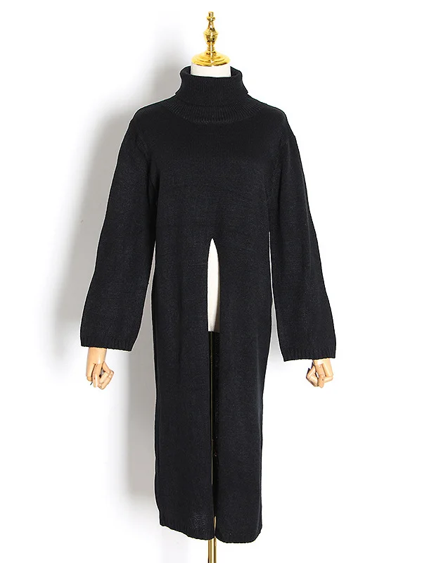 Original Solid Split-Front Sweater