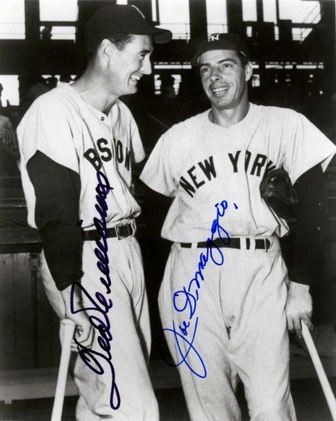 REPRINT - TED WILLIAMS - JOE DIMAGGIO Signed Red Sox Yankees 8 x 10 Photo Poster painting RP