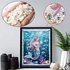 Rosa Meerjungfrauen-DIY, teilweise Diamantperlenmalerei-Kunstsets 30x40 cm, spezielle Perlengem&auml;lde, Bildkunst, Basteln f&uuml;r Erwachsene, Anf&auml;nger, Wand