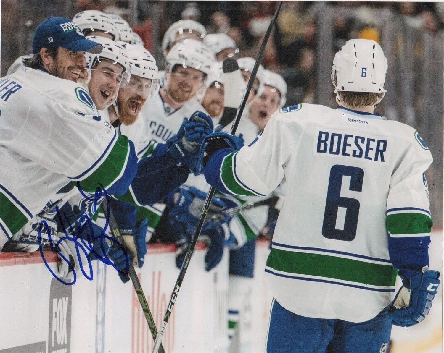 Vancouver Canucks Brock Boeser Autographed Signed 8x10 NHL Photo Poster painting COA #12