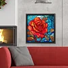 Diamond Painting-DIY Full Round Drill Stained Glass Rose