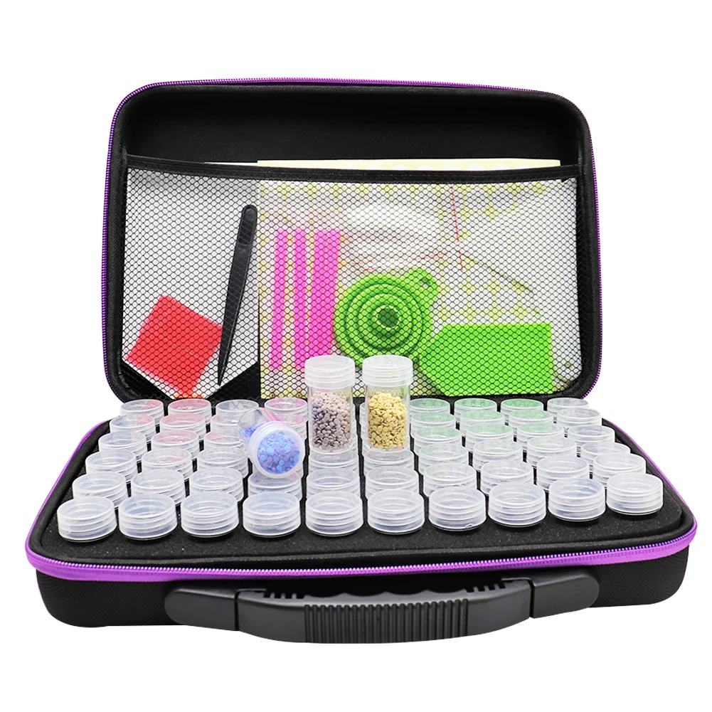 60 Cells Diamond Painting Accessories Tool Storage Mosaic Container Bag Kit