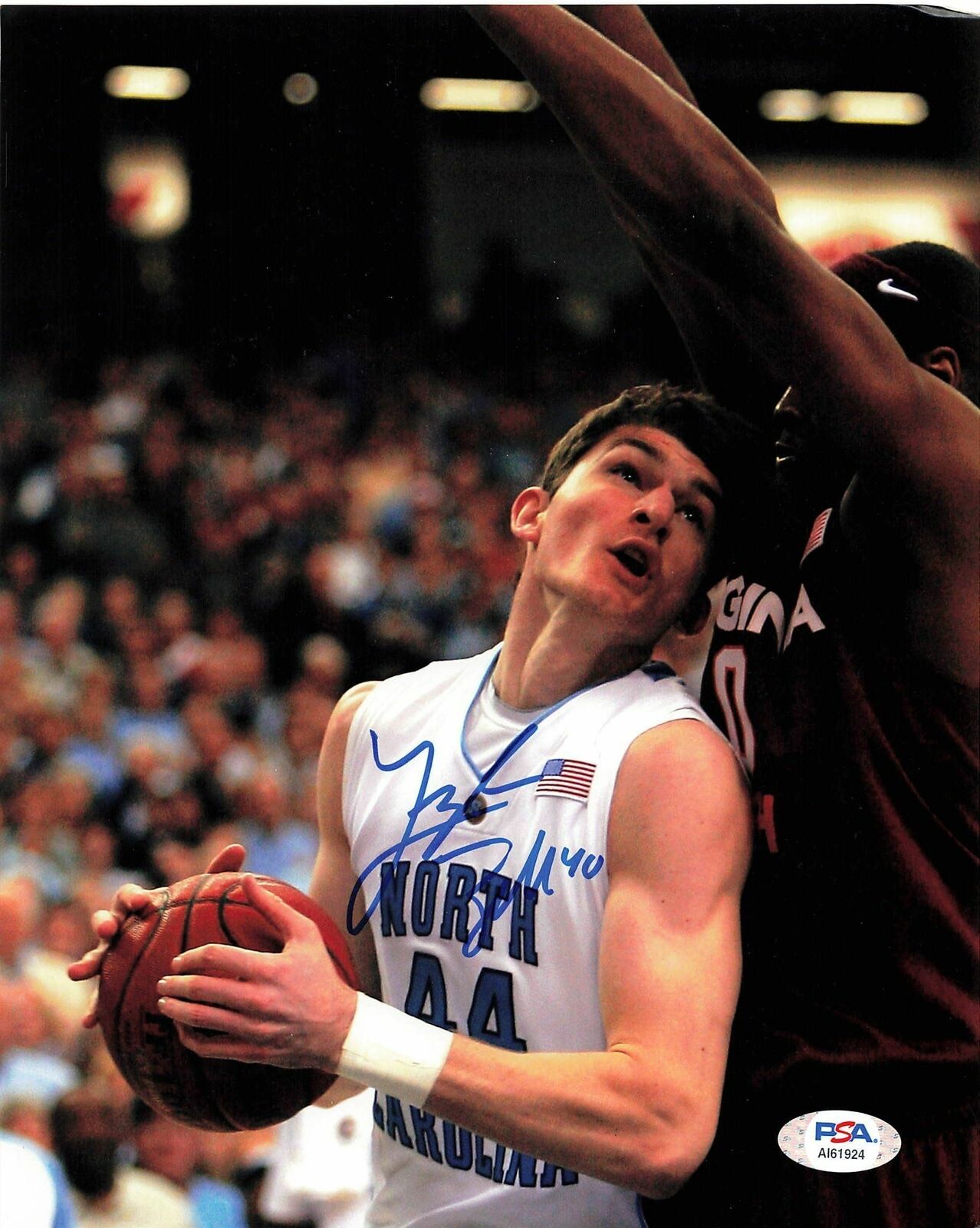 Tyler Zeller signed 8x10 Photo Poster painting PSA/DNA NC Tar Heels Autographed