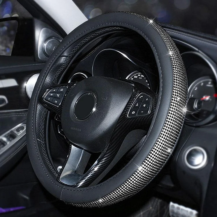 Bling Crystal Car Steering Wheel Covers 15"/38cm