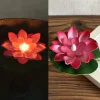  Water Floating Lotus Flower Led Candle Tealight Artificial Lotus Flowers for Water, Lights Waterproof Flame Less Floating Led Candle, Lotus for Home Decoration Floating Flowers
