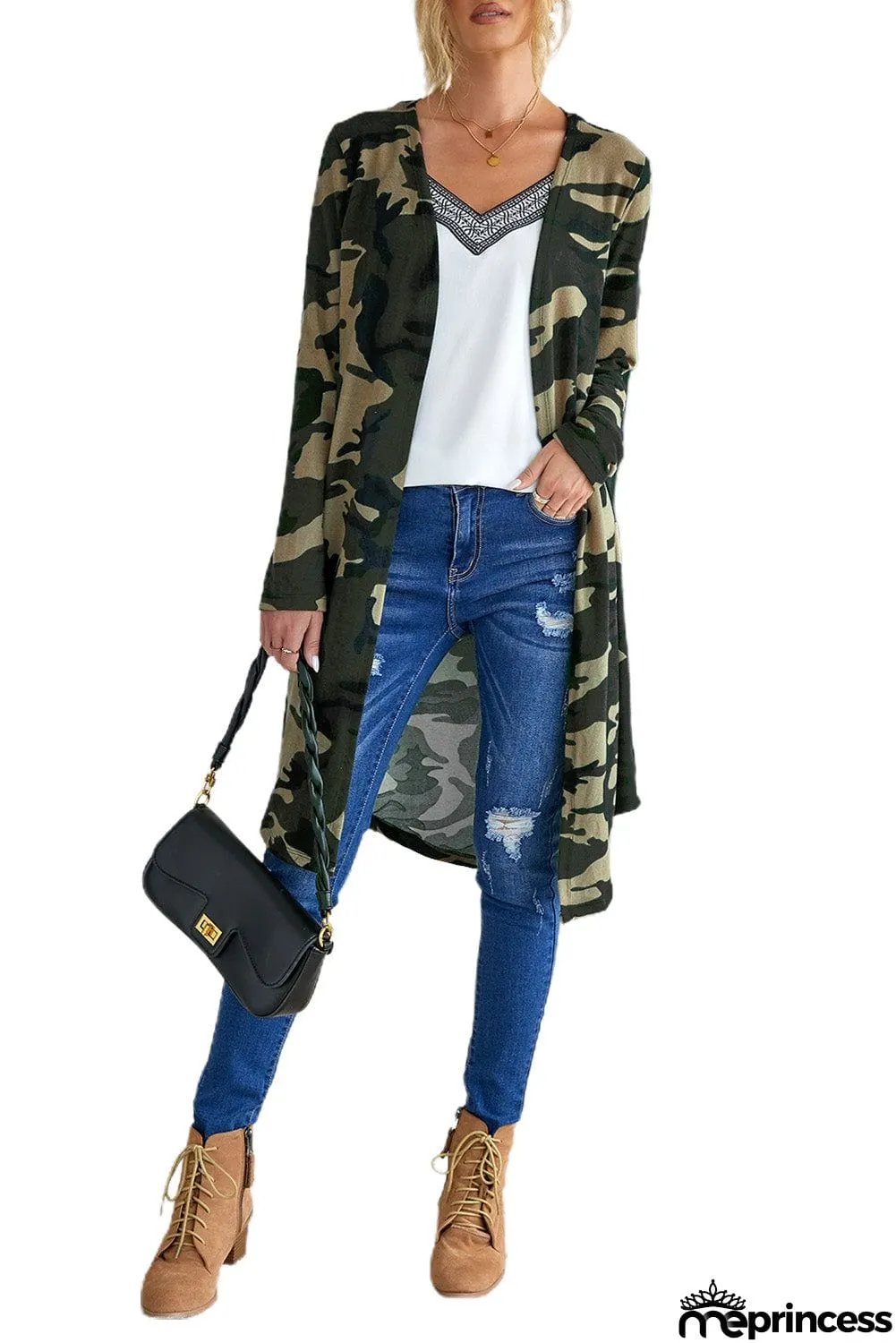 Print Long Cardigan