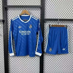 2025/2026 Long Sleeves Real Madrid Third Away Football Jersey 1:1 Thai quality Kids Size