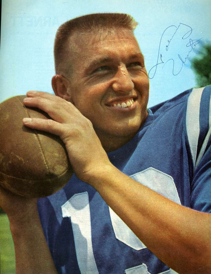 Johnny Unitas Psa Dna Coa Autograph Vintage 1960`s 8x10 Photo Poster painting Hand Signed