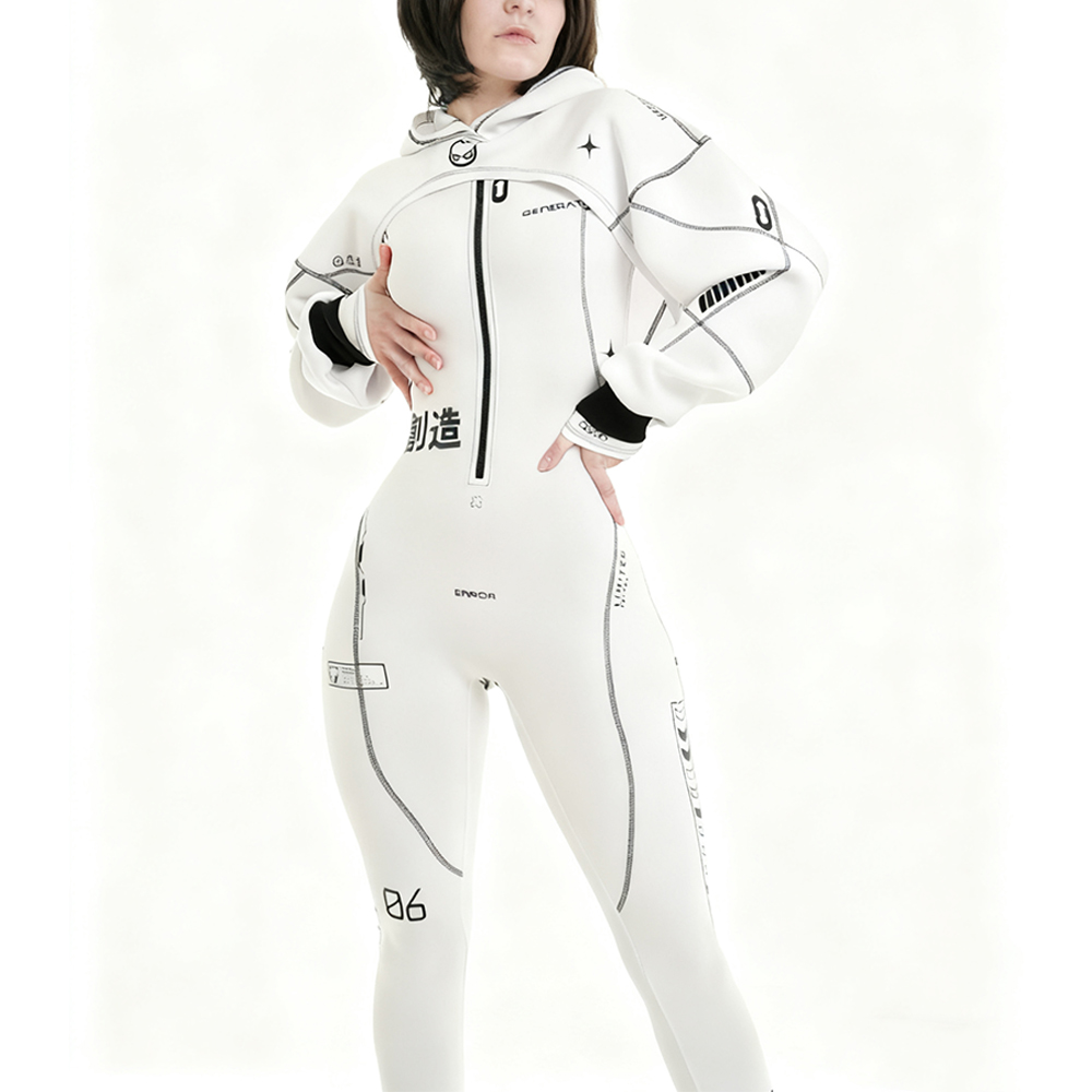 Cyberpunk Futuristic Mechanical Style Women's Sports Yoga Outfit Set