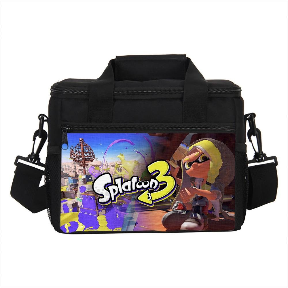 Splatoon 3 Portable Lunch Bag Multifunctional Storage Bag for Kids