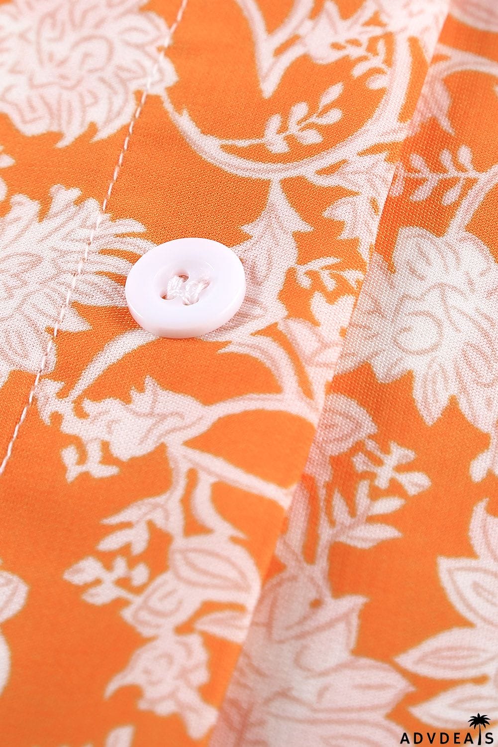 Dotted Print V Neck Drape Front Blouse