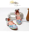 Kid Girls Dance Shoes Sequins Crystal Heels Shoes