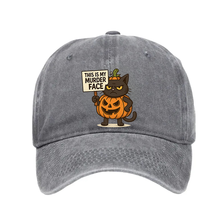 Comstylish This Is My Murder Face Washed Cap