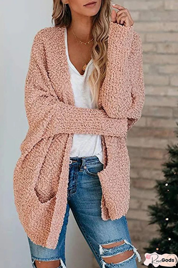 Casual Daily Solid Cardigan Cardigan Collar Tops