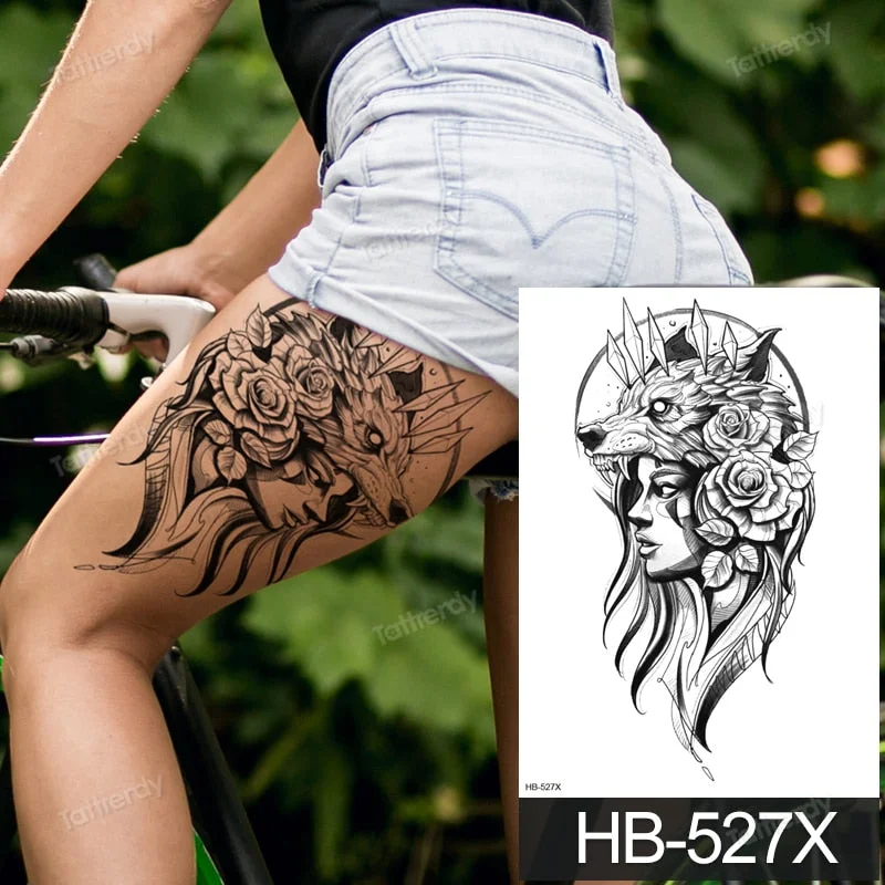 Waterproof Temporary Tattoo Sticker Butterfly Flower Wing Fake Tatto Big Tatoo Tatouage Temporaire Back Chest For Women Girl
