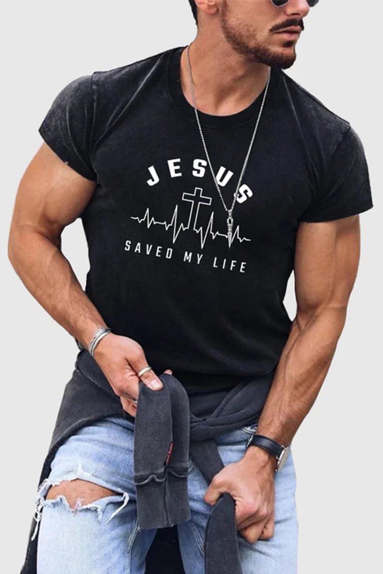 Letter Print Casual Short Sleeve T-Shirt