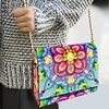 (US Local)DIY Mandala Diamond Art Wooden Coin Pouch with Chain 5D Diamond Painting Purse