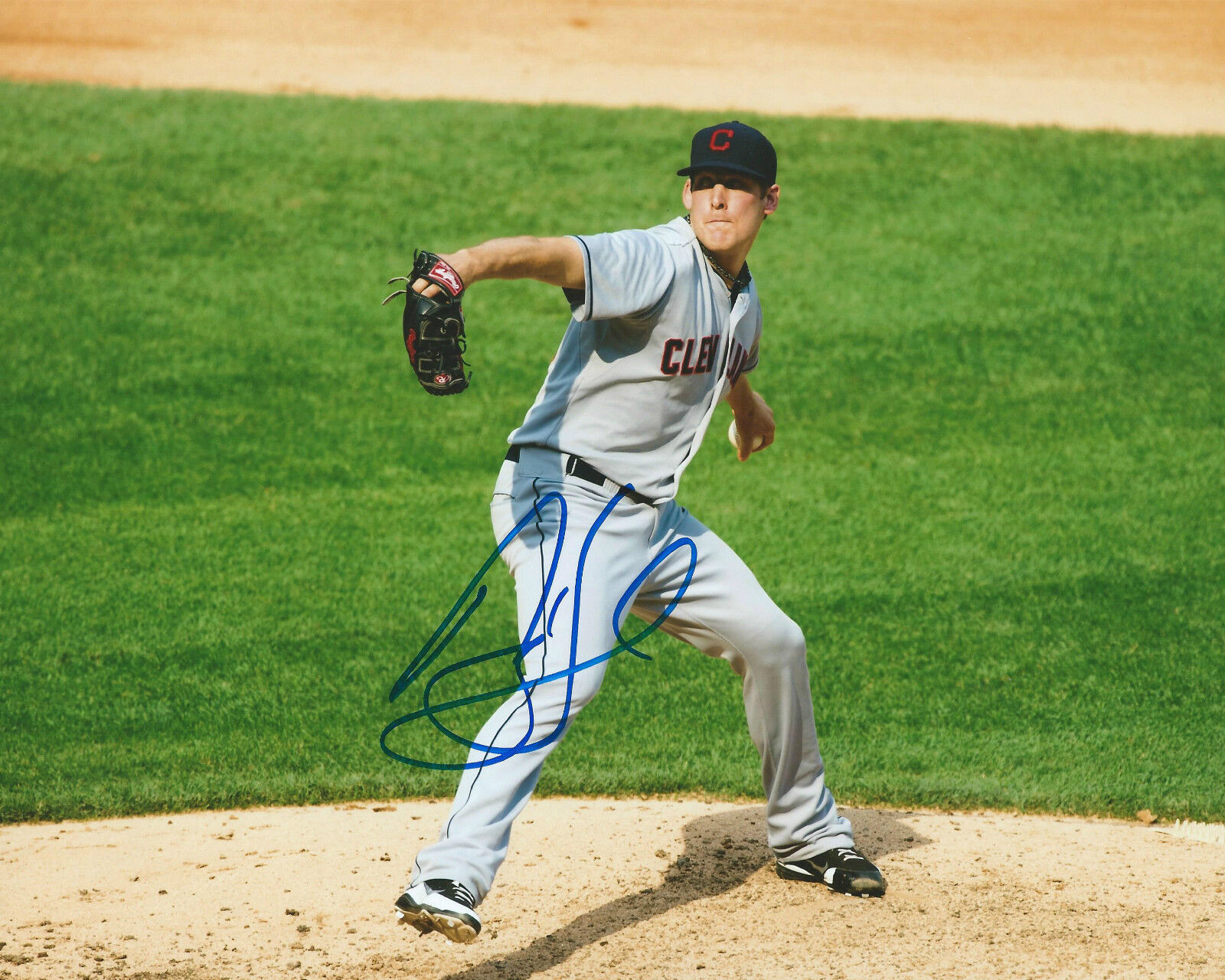 **GFA Cleveland Indians *NICK HAGADONE* Signed 8x10 Photo Poster painting N1 COA**