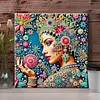 Diamond Painting-DIY Special Shaped Drill Colorful Woman with Frame(29x29cm)