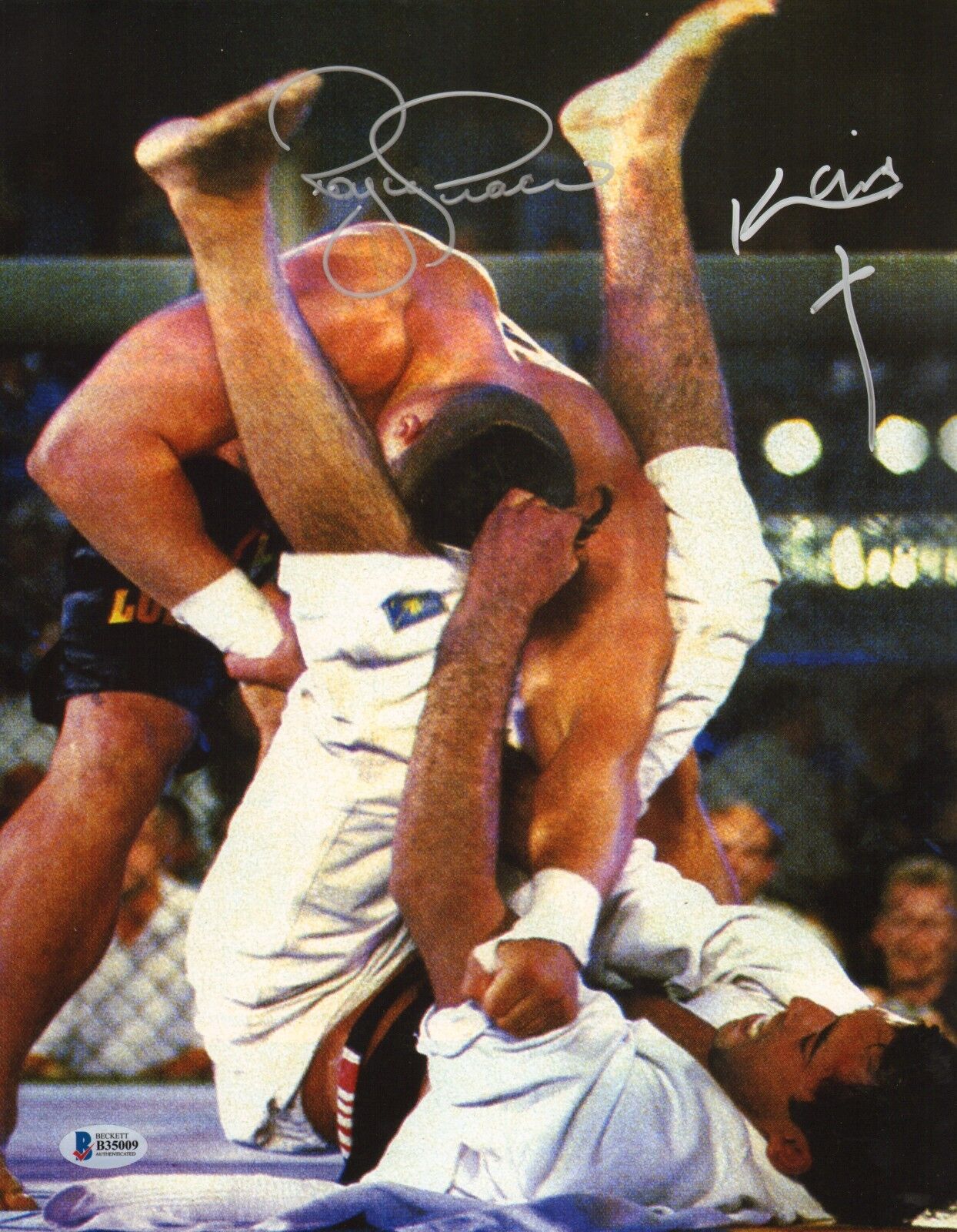 Kimo Leopoldo & Royce Gracie Signed 11x14 Photo Poster painting BAS Beckett COA UFC 3 Autograph