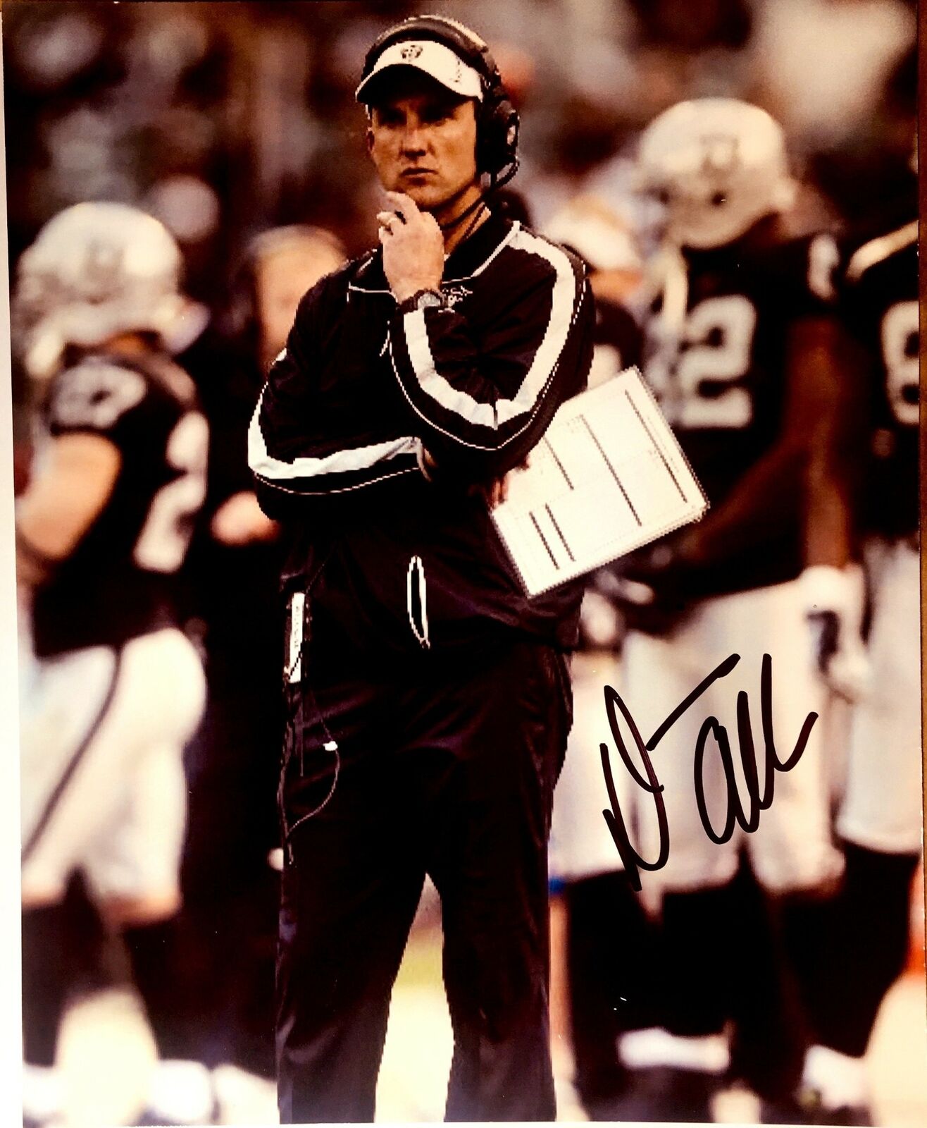 Dennis Allen Signed 8x10 Photo Poster painting Texas A&M Aggies Oakland Raiders New Orleans