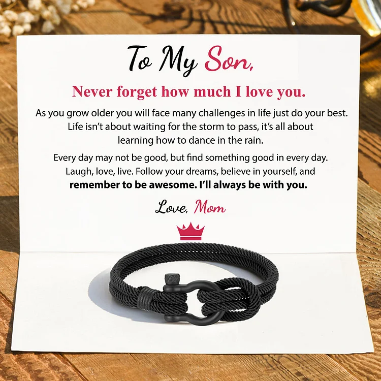 Glowflip Bracelet - To My Son, I Will Always Be With You Nautical Bracelet