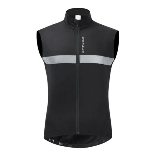 Men's Winter Cycling Thermal Vest Warm Reflective Gilet