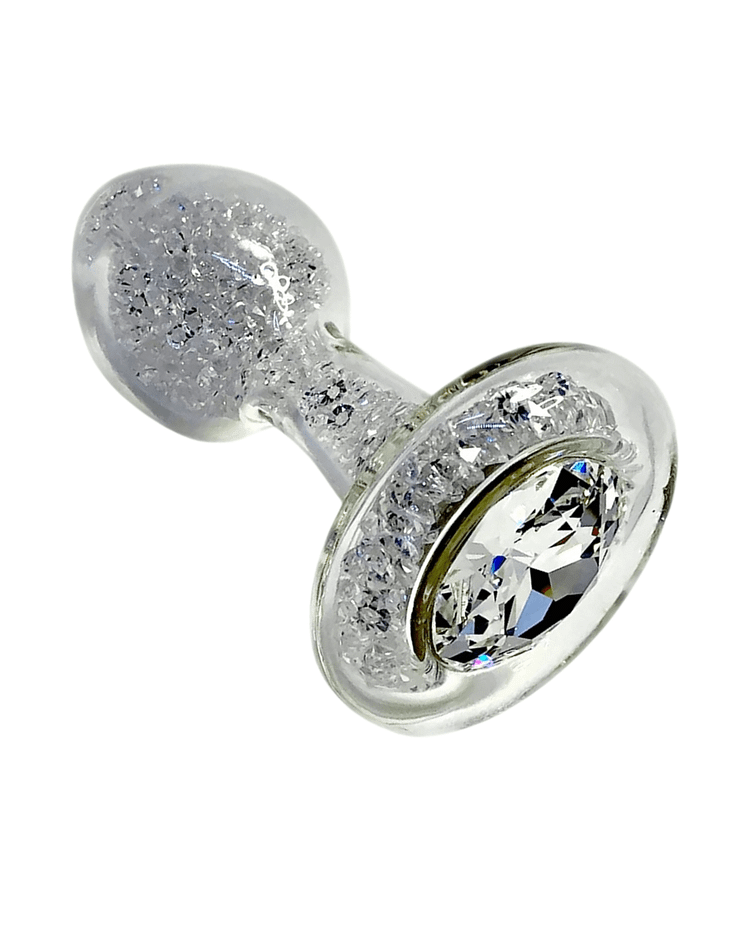 Pornhint Crystal Delights Clear Sparkle Glass Butt Plug